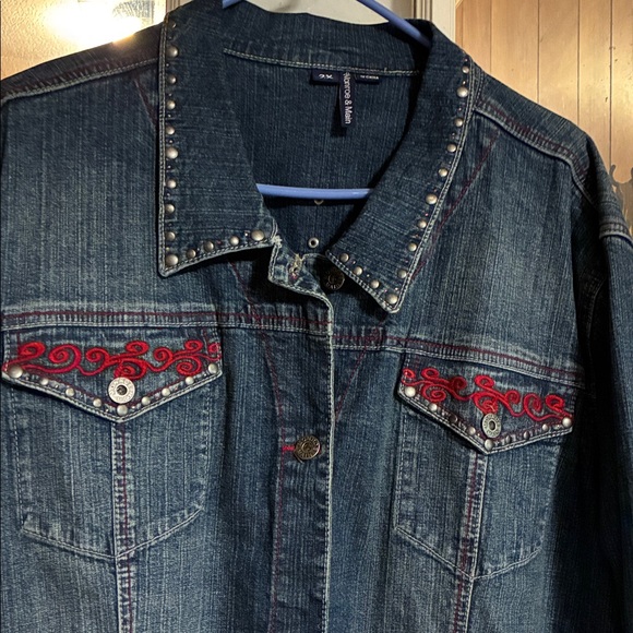 Monroe & Main Dark Blue Denim Jacket - Picture 2 of 8